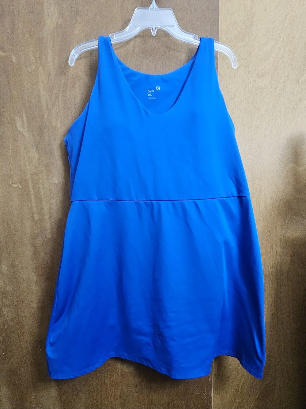 Gap Fit womens blue Active Tank Dress built-in shorts & shelf bra plus XXL - Picture 2 of 11